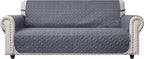 Ameritex Couch Sofa Slipcover 100% Waterproof Nonslip Quilted Furniture Protector Slipcover for Dogs, Children, Pets Sofa Slipcover Machine Washable (Light Grey, 78'')
