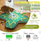 Interactive Cat Toys For Indoor Cats, Rechargeable Touch Automatic Cat Toy | Dual Wands Design, Sound On/Off Control, Non-Slip Suction Cups, Electronic Hide And Seek For Bored Kittens & Adult Cats
