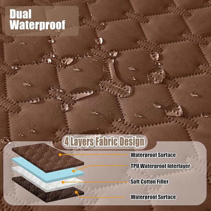 Smiry Waterproof Dog Bed Cover Blanket, Reversible Pet Blanket | Soft Reversible, Washable Leakproof Cats Dogs Couch Cover for Sofa, Couch, Furniture (30x53 Inch)