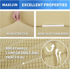 MAXIJIN Stretch Loveseat Sofa Slipcovers 1 piece Love Seat Couch Covers for 2 Cushion Couch Non Slip Sofa Cover Washable Dog Cat Proof Furniture Protector Pet Friendly (Loveseat, Beige)