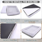WINDRACING Orthopedic Dog Bed for Medium Dogs, Bolster Sides Dogs Sofa Bed with Removable Washable Cover & Non-Skid Bottom, Soft Pet Bed with Egg Foam Dog Couch for Sleeping, 31 x 25 Inch, Gray