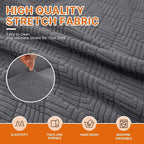 XINEAGE Stretch 2 Seater Slipcover, Non-Slip Pet Couch Cover,Light Gray | Washable Furniture Protector, Elastic Bottom, Dogs & Cats Friendly, Scratch-resistant, Fast Setup, High Elasticity