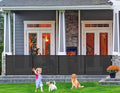 EZIGO 180 Inch Retractable Baby Gates, 41 Inch Extra Tall Retractable Gate | Reinforced Retractable Dog Gate with Rods, 15 FT Extra Long Mesh Pet Gate for Stairs Hallways Doorway Indoor Outdoor, Black