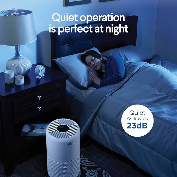 Clorox Large Room Turbo Air Purifiers for Home With True HEPA Filter | 1,650 Sq Ft | Reduces 99.9% of Mold, Viruses, Wildfire Smoke, Allergens, Pet Allergies, Dust | Whisper Quiet
