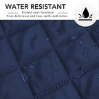 Easy-Going Reversible L-Shape Sectional Couch Cover, Large, Navy/Navy | Soft Sofa Slipcover For Dogs, Fits Left/Right Chaise Lounge Protector, Water Resistant Mat For Living Room