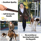 ADITYNA Leather Dog Leash for Large & Extra-Large Dogs, 6ft x 1" | Soft yet strong leather leash for walking, training, hiking — great for Great Dane, Rottweiler, Cane Corso, Mastiff.