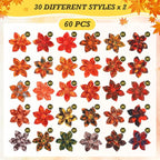 60 Pcs Fall Plaid Dog Collar Flowers Bulk Thanksgiving Pet Flower Collar Bow Ties Holiday Accessories Charms Slide Attachment for Small Medium Large Dog Cat Puppy Bow Grooming Supplies
