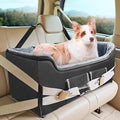 INFANZIA Dog Car Booster Seat for Large Medium Dogs Under 55 lbs | Elevated Pet Car Seats for Pets with Removable Washable Cover, Lookout Puppy Travel Seat with Storage Pockets