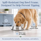 Kinn Kleanbowl Pet Bowl Stainless Steel Frame, 8 oz (Pack of 1) | Compostable Refills, Spill-Proof Stable, Disposable, Easy Cleaning, No Plastic