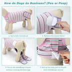 2 Packs Breathable Cotton Dog Recovery Suit for After Neuter Spay Abdominal Wounds Protector, Professional Anti-Licking Onesies for Male Female Pets Surgery Bandages, S Textured Bule Purple