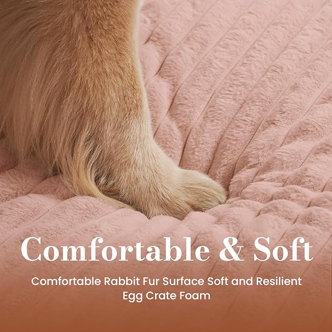 Extra Large Dog Bed Orthopedic Foam with Waterproof Lining | Egg crate foam for joint support. Soft plush surface. Non-slip bottom. Removable & machine washable cover. OEKO-TEX certified