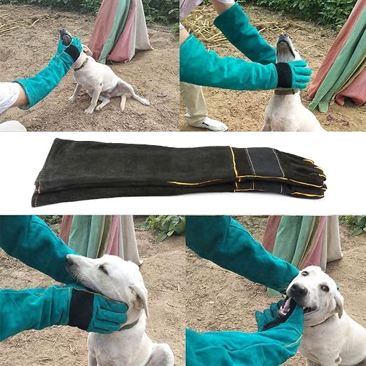AOWPFVV Animal Handling Gloves Bite Proof for Dogs,Cats, 23.6in Large | Falconry,Birds,Snake,Reptile,Vets, Groomers & Animal Control