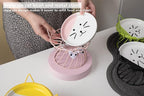 Raised Pet Food and Water Bowl, Cat and Small Dog Bowl, Tilted Ceramic Cat Water Bowl No Spill,15oz, Dishwasher Safe