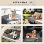 gogobunny 3X Stronger Waterproof Pet Blanket, Scratch Proof Furniture Protector for Dogs Cats, Reversible Cover 52x82 Inch, Dark Grey