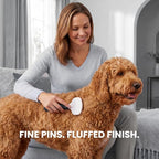 Poodle Pet Slicker Brush - For Dogs, Cats, and Rabbits - Removes Matted Fur, Knots, and Loose Hair - Suitable for Grooming Doodles and Goldendoodles with Short or Long Hair
