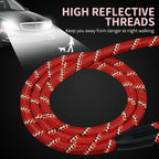 Long Dog Leash for Training 30Ft-Reflective Nylon Rope with Swivel Hook-Recall Agility Lead for Large Small Medium Dogs Outside Walking Hiking-Orange Diam 1/2"