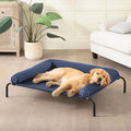 Cooling Elevated Dog Bed for Large Dogs, Portable Indoor & Outdoor Raised Dog Bed with Breathable Mesh, Chew Proof Pet Hammock Cots with Removable and Waterproof Bolsters
