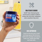 Ozium 4.5 Oz. Odor Eliminating Gel, Air Freshener Alternative | For Smoke, Pets, and Musty Odors, Long Lasting Odor Remover for Cars, Homes, Closets and Small Spaces, New Car Scent, 4 Pack