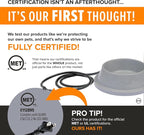 K&H Heated Water Bowl, Thermal-Bowl for Cats & Dogs, Safety Listed 12W | Outdoor Water Stays Unfrozen In Winter. Outdoor Heated Dog Dish for Pets, Automatic No Freeze, Anti Chew Cord, 32 Ounces Gray