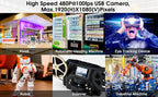 ELP USB Camera Manual Zoom 4mm Lens Prototype Camera 2Megapixel 1080p Webcam Cmos OV2710 Webcamera High fps 100fps Web Cam Security Surveillance Dog Pet Baby Video Monitoring USB Cameras for Most OS