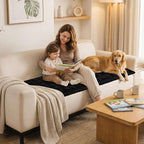 Smiry Couch Cover for Dogs, Non Slip Fuzzy Pet Sofa Arm Covers Washable | Sofa Slipcovers for Armrest & Backrest, Soft Thick Furniture Protector for Cats Dogs, Against Fur, Dirt (35.4"x35.4")