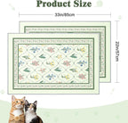 Bienbee Cat Litter Mat, 2 Pack 33" x 22" Machine Washable for Litter Boxes | Cat Litter Rug with Waterproof Backing, Non-Slip Grip and Soft On Kitty Paws to Catch Litter and Protect Floor