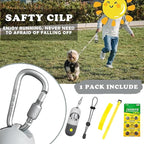 Dog Poop Bags Holder with LED Flashlight|Pet Waste Bags Dispenser for Leash|Doggie Potty Bags Container with Leak-proof Pet Trash Bags and Accessories (Light Gray, 2 Holder 30 Bags)