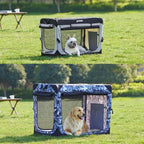 ZOMISIA 42 Inch Collapsible Dog Crate for Extra Large Dogs - XL Dog Travel Crate Portable with Breathable Mesh Windows, Soft Sided Dog Kennel Foldable for Indoor and Outdoor, Grey