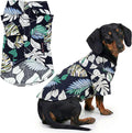 Parisian Pet Palm Leaves Dog Shirt - Cotton Clothes for Large Dogs - Stylish Tropical Dog Outfit - Lightweight and Soft Puppy Clothes - Trendy Tshirts for Dogs - Comfortable Summer Camp Pet Apparel