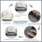 MYSKY HOME Couch Covers for Sofa, Dog Couch Cover Protector, Dark Grey Lines Sofa Covers for Sectional L Shape, Pets Couch Throw Cover Washable Durable Large Couch Cover for Dogs, Cats, 91"X118"