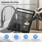 KNKA Air Purifiers for Home Bedroom Up to 1,695 Ft² in 1 Hr, APH4000, Black | HEPA Sleep Mode Air Cleaner with Washable Pre-Filter, AHAM VERIFIED, AQI Display, Pet Mode for Pet Dander, Dust & Pollen