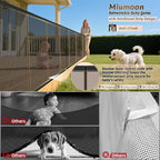 Miumoon 120 inch Reinforced Retractable Baby Gates 42 inch Tall | Retractable Dog Gate with No Crawl Through Reinforced Strip, 10 FT Extra Long Baby Gate, Retractable Gate for Indoor/Outdoor