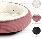 Love's cabin Round Donut Cat and Dog Cushion Bed, 30in Pet Bed for Medium or Large Dogs, Anti-Slip & Water-Resistant Bottom, Soft Durable Fabric Pet Beds, Washable Calming Cat Bed, Dusty Rose