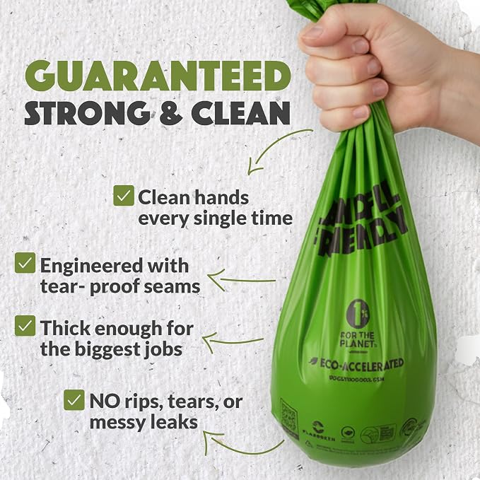 Doggy Do Good - 180 Count, Heavy Duty Poop Bags for Dogs - Standard Size - Dog Waste Bags Made with 50% Recycled Plastic + 15% Biobased Material - Landfill-Friendly, Unscented, Leak-Proof | Heavy-duty, Easy-open Dog Bags - 50% Recycled Plastic & 15% Bi...