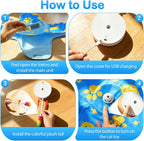 Interactive Cat Toys for Indoor Cats, Rechargeable Hide & Seek Toy | Touch Activated, 3 Speed Modes, Realistic Bird Chirps, 10-Min Auto Shutoff, Hidden Feather Wand for Bored Adult Cats, Blue