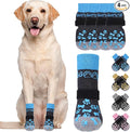 KOOLTAIL Dog Socks Shoes for Hot Pavement to Prevent Licking Paws, Winter Dog Boots&Paw Protector for Hardwood Floors Anti Slip,Traction Control Grip Booties for Small Medium Large Senior Dogs,Blue SM