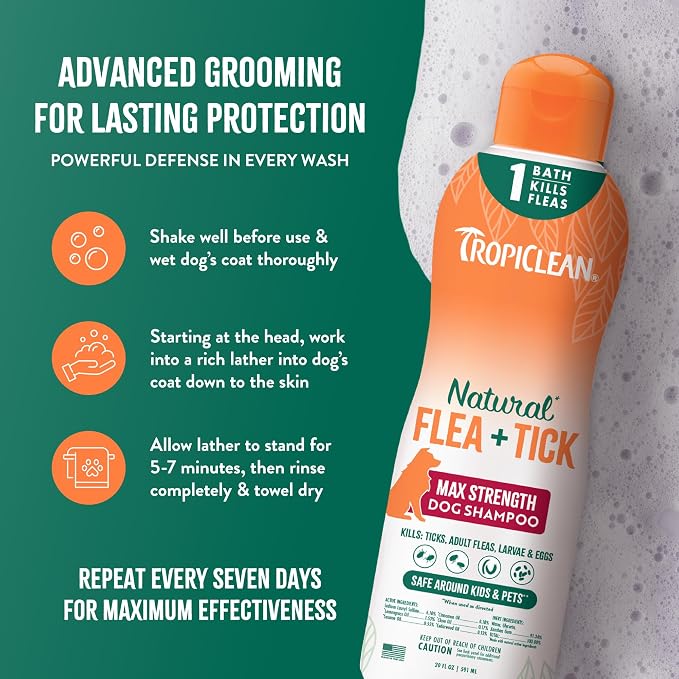 Parent NFT Shampoos only | Powerful & Natural Defense | Flea & Tick Prevention | For Large & Small Dogs | Made in USA