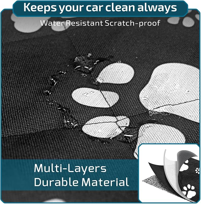 Veckle SUV Cargo Liner for Dogs - Trunk Cover with Bumper Flap Protector | Waterproof Pet Cargo Cover with Side Flaps, Dog Car Seat Cover with Non-Slip Trunk Mat, Prevents Scratches Pet Hair Mud Dirt