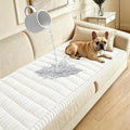 Waterproof Couch Cover for Dogs Washable,Nonslip Fuzzy Durable Pet Friendly | Soft Slipcovers for 3 Cushion Sofa Cover,Plush Thick Protector Fits Mat Bed Leather & Fabric Couches (White 27.6"x70.9")