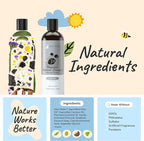 kin+kind Charcoal Natural Dog Shampoo - Deep Cleaning & Odor Control - Patchouli Fragrance - 12 fl oz