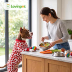LovinPet Large Dogs Pajamas Clothes, Pitbull Onesie, Slim Fit, Lightweight Pullover Pajamas, Pitbull Clothes, Full Coverage Dog Pjs, Red Ladybug Prints, Full Coverage Breed Dog Pjs, Medium