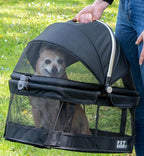 Pet Gear No-Zip View 360 Pet Carrier & Car Seat, Dark Charcoal, 20" | Push Button Entry, For Small Dogs & Cats, 360 Degree Visibility, Safety Carrier