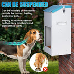 Automatic Cat Feeder Outdoor 59cups/14L Automatic Dog Feeder | Gravity Cat Food Dispenser with Storage, Galvanized Pet Feeding Station, Indoor and Outdoor Use, Wall Mountable