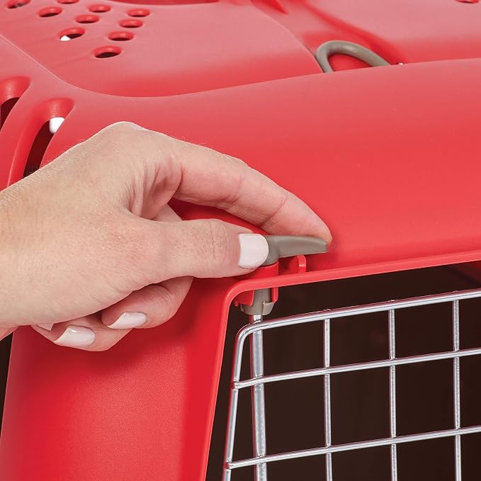 Spree by MidWest 19-Inch Travel Carrier, Red, Fits Pets up to 10 lbs