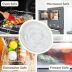 Ceramic Cat Slow Feeder Bowl - 6.2'' Whisker Friendly Cat Plate for Dry and Wet Food -Heavy Puzzle Feeding Bowl for Slow Eating - Helps Reduce Vomiting - Microwave & Dishwasher Safe -Non Slip - White