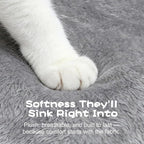 Cat Bed Cave with Pillow & Cat Toys, Cozy Cat Beds for Indoor Cats | 15.7in,Up to 10 lbs, Dual-Sided Cushion, Reversible Comfort for All Seasons, Semi-Enclosed Design, Machine Washable, Grey