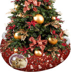 Cat Tunnel Bed in 3FT x 3FT x 9.8IN - Decorative Christmas Style with Snowman and Glove Patterns - Red Color Perfect for Festive Felines