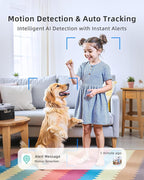 4MP Pet Camera Indoor Security Camera Plug-in 360° Pan Tilt, 5G/2.4G | with Speaker for Dog/Cat Baby Monitor | with Phone App | Motion Tracking, 2-Way Talk,Cloud & SD Card Storage, Upgrade Wi-Fi 6
