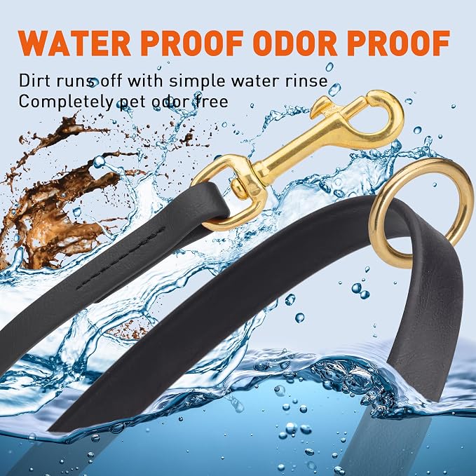 Viper Biothane Working Lead for Dogs 4ft, Black