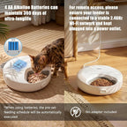 WiFi Automatic Wet Food Cat Feeder with App Control, Auto Refrigerated Wet Foods Feeder for Cats Dogs 4 Meal Timed Fresh Foods Dispenser with 2 Ice Packs for Kitty Puppy Automatic Cat Dog Food Bowl